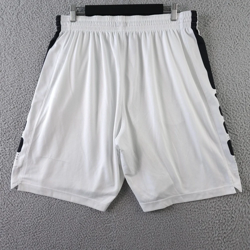 Nike Elite Basketball Shorts Mens XXL White Black Dri Fit Pull On Athletic 9